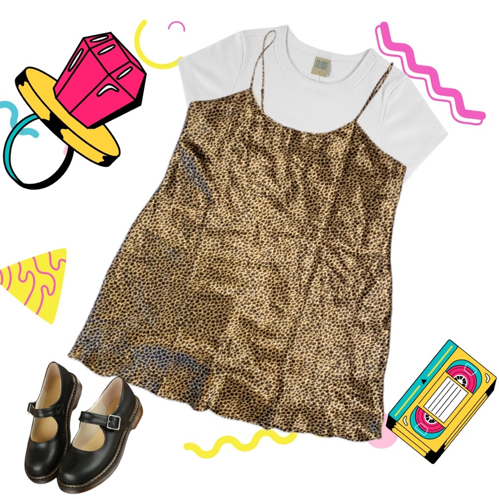 Leopard Print Slip Dress